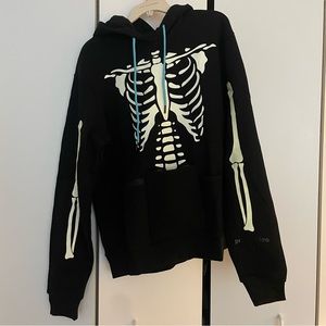 Skeleton Hoodie Glow in the Dark Large